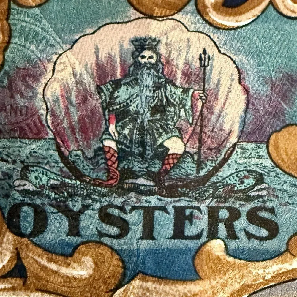 TABASCO Hot Sauce Men's Silk Tie Gold Blues Ocean Seafood Cowboy Novelty 57